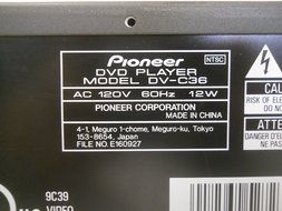 Pioneer DV-C36 Elite Reference 5 DVD CD Changer dts Digital Out Dolby Progressive Scan Compact Disc Video