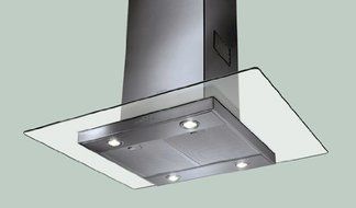 Faber GLASIS36SS: 36" Stainless Glassy Isola Island Range Hood N3