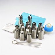 TANGCHU Russian Piping Tips Set Nozzle Cake Decoration Sphere Tips Icing Piping Tulip Cake Coupler Tool cake decorations... N6