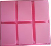 LeBeila Silicone Baking Mold 6 Cavity Large Rectangle Shape Mould Tray for Soap, Bread, Muffin, Loaf, Brownie,...