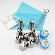 TANGCHU Russian Piping Tips Set Nozzle Cake Decoration Sphere Tips Icing Piping Tulip Cake Coupler Tool cake decorations... N7