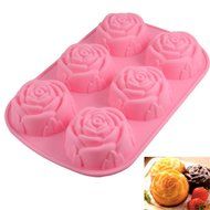 DANSPEED 3D Rose Flower Ball Heart Round DIY Candle Making Ice Cube Tray Chocolate Pudding Mold Cutter Silicone... N7