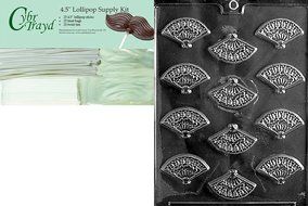 Cybrtrayd W029 Fan Mints Wedding Chocolate Candy Mold N4