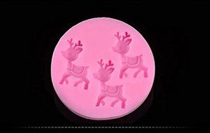 Topnew-Candy Cavity Silicone Chocolate Mold Candy and Gummy Moulds 3 Deers H1782 N5