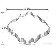 Y&amp;XL&amp;H Oval Blessing Frame Shape Cookie Cutters Fruit Cut Molds Stainless Steel N3