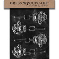 Dress My Cupcake Chocolate Candy Mold, Graduation Owl Lollipop