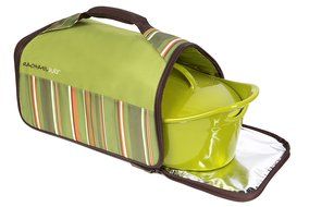 Rachael Ray Casseroval Thermal Carrier, Stripe Purple N3