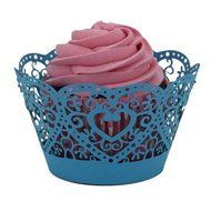 Leoy88 25pcs Hollow Cake Cup for Christmas Party (Black) N5