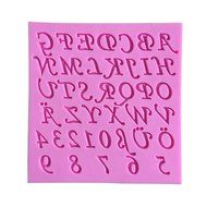 Karen Baking English Letters And Numbers Shape 3D Silicone Cake Mold For Cake Fondant Decorating N2
