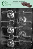 Cybrtrayd S079 Baseball Bat, Glove, Ball Pop Chocolate Candy Mold with Exclusive Cybrtrayd Copyrighted Chocolate...