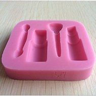 Sher Lipstick Blush Brush Shaped Cake Chocolate Mold N2