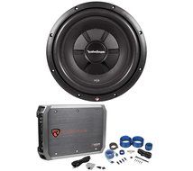 Rockford Fosgate R2SD2-12 12" 250W Shallow Subwoofer+500W RMS Amplifier+Amp Kit N8