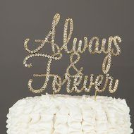 Happily Ever After Wedding Cake Topper, Gold Fairytale Princess Decoration (Happily Ever After - Gold) N37