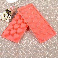 Sher Plastic Rectangle Love Ice Mold Set of 2 Piece,24.5x10.5x2.5cm N2