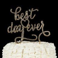 Happily Ever After Wedding Cake Topper, Gold Fairytale Princess Decoration (Happily Ever After - Gold) N43