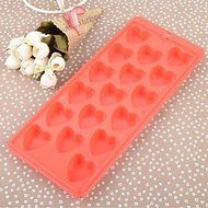 Sher Plastic Rectangle Love Ice Mold Set of 2 Piece,24.5x10.5x2.5cm N3