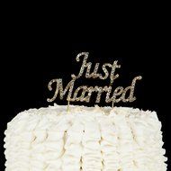 Happily Ever After Wedding Cake Topper, Gold Fairytale Princess Decoration (Happily Ever After - Gold) N45