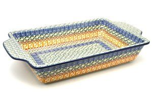 Polish Pottery Baker - Rectangular Brownie Pan - Autumn