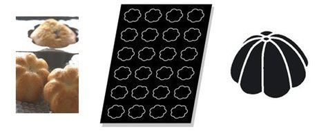 Flexipan Charlotte 2.03 Oz, 62mm Dia x 35mm Deep (2-7/16 Dia x 1-3/8 Deep), 24 Cavities