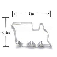 tyoungg 5 pcs / Set Vehicle Car Airplane Ship Train Shape Stainless Steel Cookie Cutter Fondant Cutter N3