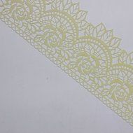 Funshowcase Large Pre-Made Ready to Use Edible Cake Lace Rose Scallop Ivory White 14-inch 10-piece Set N4