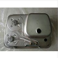 RV, Caravan, Camper, Boating 2 Burner LPG Gas Stove and Sink Combo With Glass Lid GR-588 N2