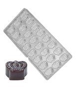 Brand New Giftshop12 Professional Polycarbonate Chocolate Mold Candy Crown Mold Mould 24 Cells Heavy Duty