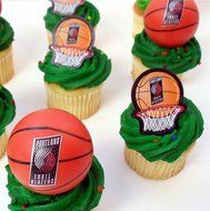 PORTLAND TRAIL BLAZERS 14 Piece NBA Basketball Birthday Party Cupcake Topper Set - Includes All Cupcake Toppers... N2