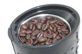 Phoenix Coffee Grinder with Brush , Oval Design with Stainless Steel Blade - B250 - 2.5oz (70 gm) capacity - Black N4