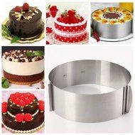 6 to12 Inch Stainless Steel Adjustable Mousse Cake Ring Baking Mold N2