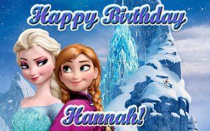 Frozen &ldquo;Ice Palace&rdquo; 1/4 Sheet Edible Photo Birthday Party Cake Topper. ~ Personalized! N2