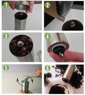 Manual Coffee Grinder,Ceramic Burr ,Stainless Steel, Perfect for Camping, By KitchenV. Get Yours NOW!