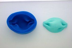 BILLOWING SILICONE MOLD FOR FONDANT, GUM PASTE, CHOCOLATE, HARD CANDY, FIMO, CLAY, SOAPS