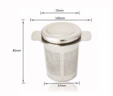 Joyoldelf Stainless Steel Tea Infuser Strainer Filter with Anti Slip Handles and Lid N5