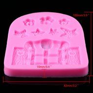 Whosee Style#4 3D Silicone Mold Fondant Cake Chocolate Decor Baking Mold Random Color N4