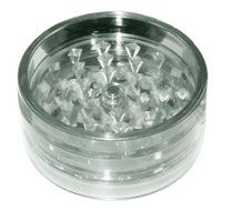 High-Quality Acrylic 2pc Grinder w/Magnet - Various Colors (White) N5