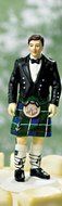 Scottish Groom in Kilt Wedding Cake Topper