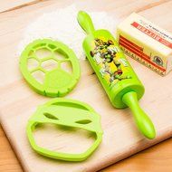 Zak Designs TNTR-S100 Ninja Turtles 3 Piece Kids Baking Set for Cookies, Decorated N2