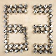 Full Model Russian Piping Tips Set 63 Nozzles + 100 Pastry Bags + 2 Tri-Color Coupler + 2 Tip Brush + 100 Disposable... N7