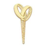 24 Count Double Gold Rings Cupcake Picks Toppers Wedding Bridal Shower Anniversary Party Supplies
