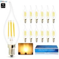 ELINKUME 2W Candelabra LED Bulbs, 20W Light Bulbs Equivalent, LED Warm White 2700K Chandelier LED Bulb, E12 Candelabra... N16