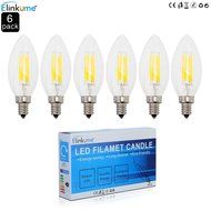 ELINKUME 2W Candelabra LED Bulbs, 20W Light Bulbs Equivalent, LED Warm White 2700K Chandelier LED Bulb, E12 Candelabra... N17