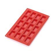 Lekue 20 Cavities Financier Multi Cavity Baking Mold, Red