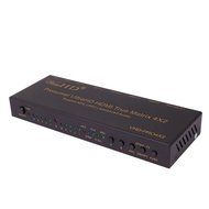 ViewHD Premium HDMI 4x2 Matrix v1.3 for HD 1080P with SPDIF Digital Surround or HiFi Stereo Audio Output (Compact... N8