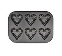 Fluted 6-Cavity Non-Stick Pan, Heart Shape