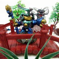 SKYLANDERS 12 Piece Birthday Cake Topper Set Featuring 5 Random Skylander Figures and Themed Decorative Accessories... N9