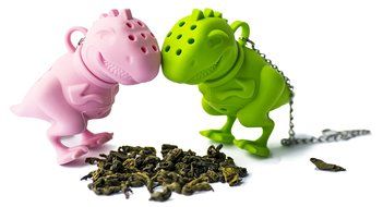 Altarmoss Tea Rex Dinosaur Tea Infuser - 100% Food Grade Silicone Tea Infuser (Set of 2, Green, Pink) N6