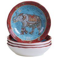 Certified International Spice Route Ceramic 9.5-inch Soup/Pasta Bowls (Pack of 4)