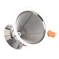 Uten Reusable Stainless Steel Pour Over Coffee Brewer Dripper Filter Cone with Double Layer Fine Mesh (2 cup) N4