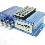 12v Mini USB Mp3 Sd Hifi Stereo Car Audio AMP Amplifier Hs9004 Black or Blue N2
